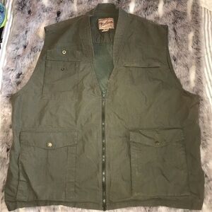 Woolrich Mens Utility Vest Sz Medium Fishing Olive Green Sz 2XL 2 extra large